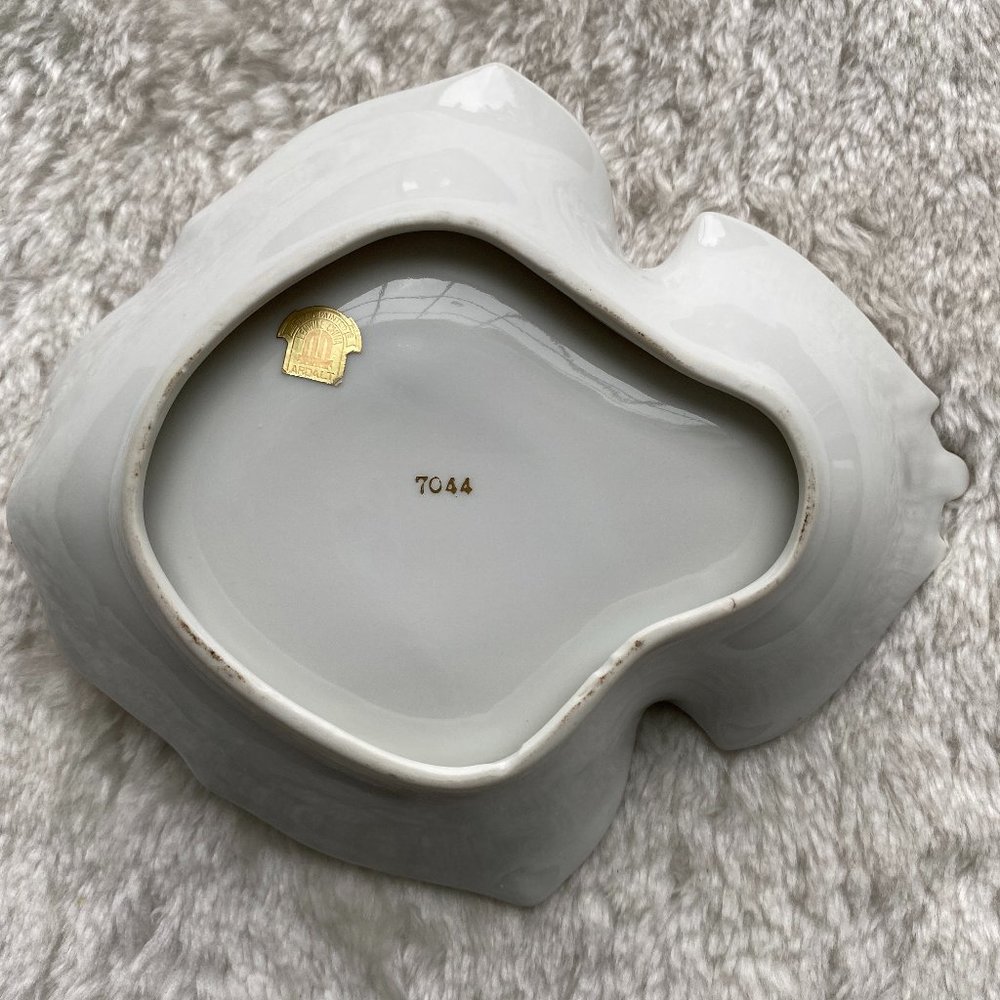 Vintage Ardalt Lenwile Hand Painted Lemon Server Nut Candy Trinket Dish Catchall - Picture 6 of 11